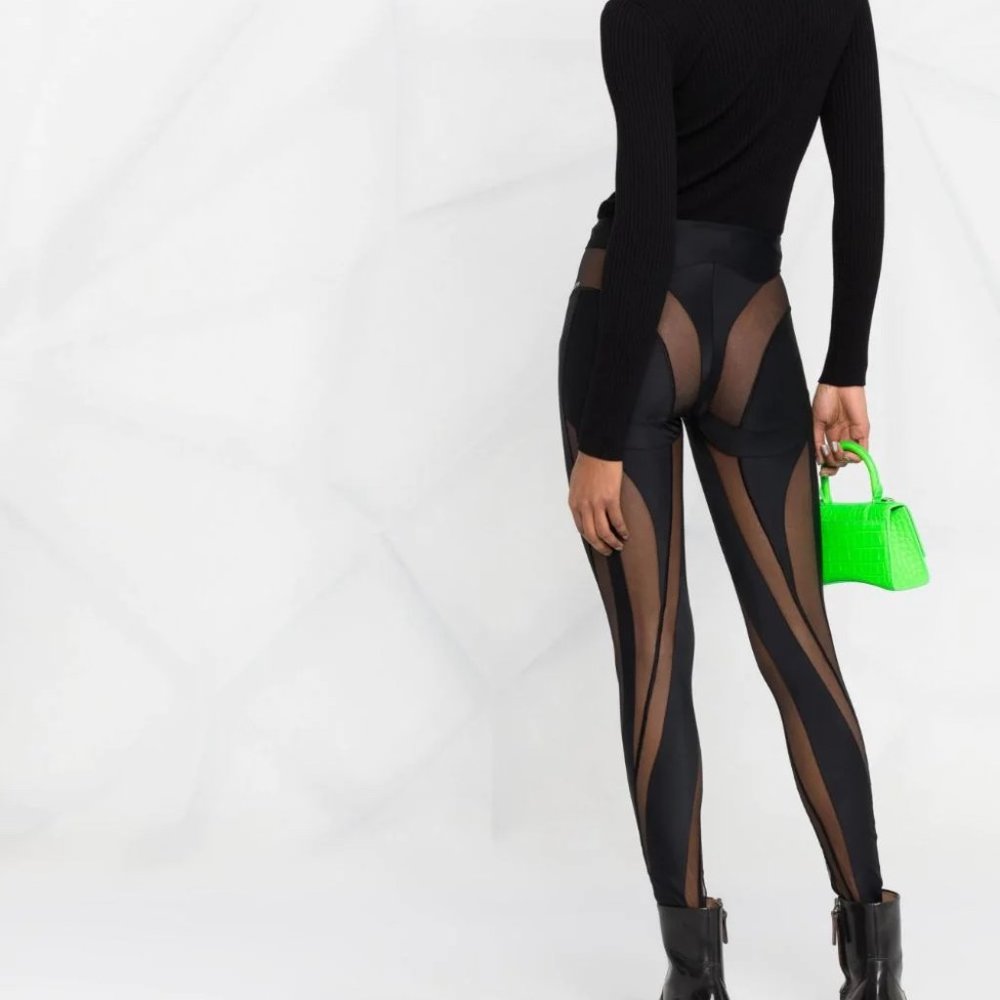 Mugler Spiral Panel Leggings